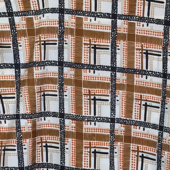 Vintage K-Mart 1970's Size 38 Geometric Print Polyester Dagger Collar Shirt - Picture 6 of 7